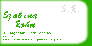 szabina rohm business card